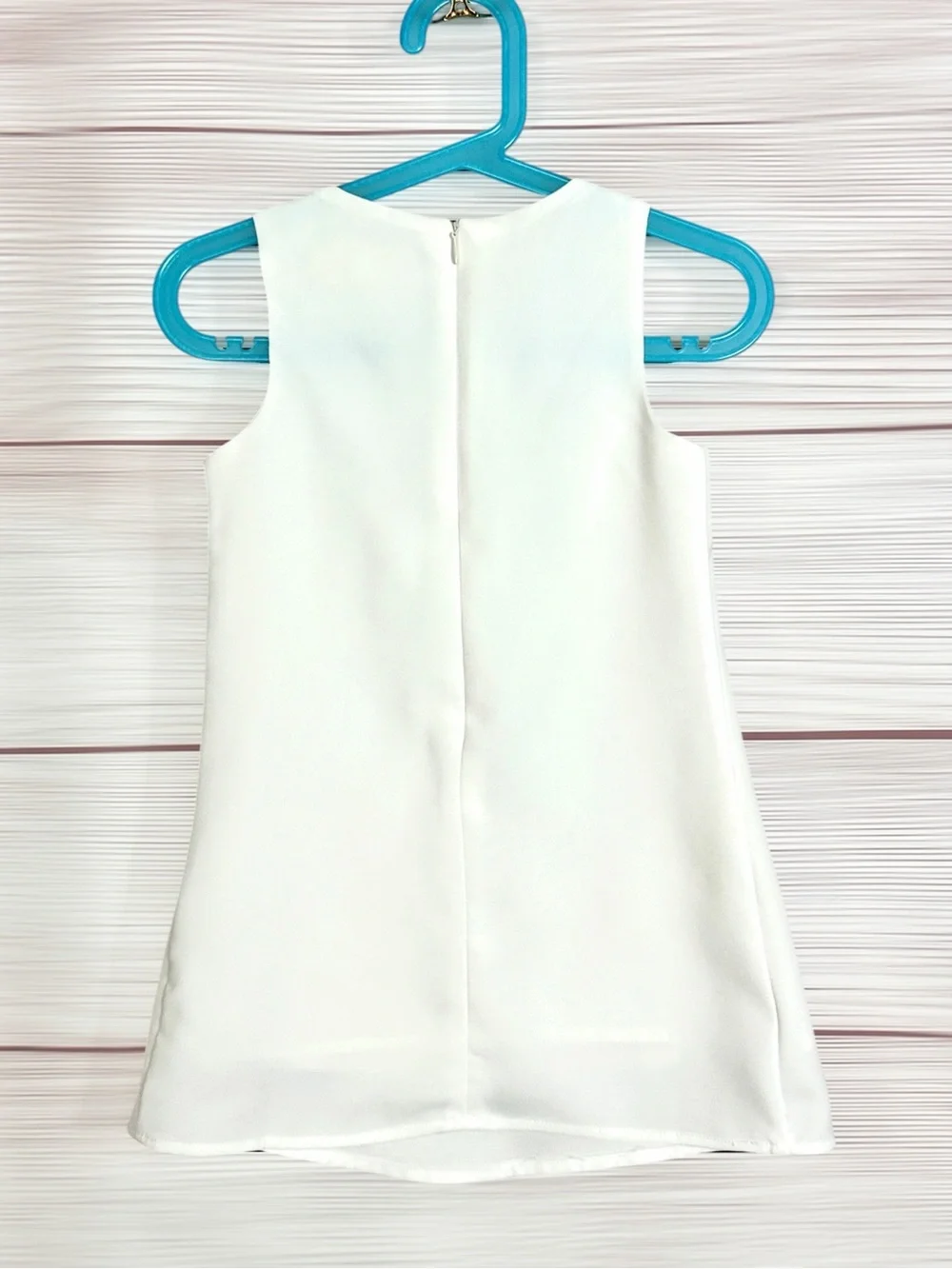 White Girls Summer Dress Sleeveless A-line Bow Print sz 100 US 3